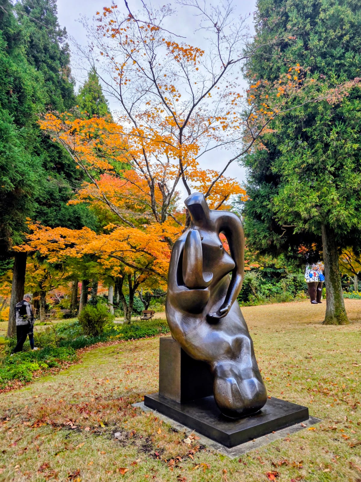 פסל אמנותי בגני המוזיאון הפתוח בהאקונה במסגרת טיול להאקונה הר פוג'י